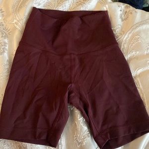 Lululemon oxblood shorts